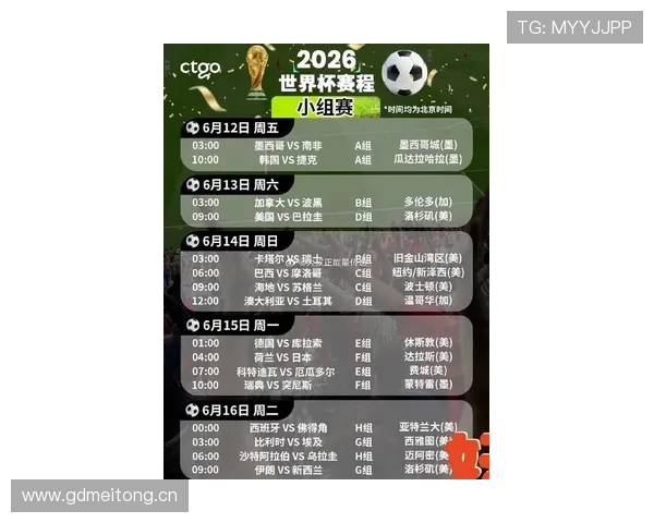 墨西哥2026世界杯赛程前瞻 死亡之组突围之路与关键战时间表